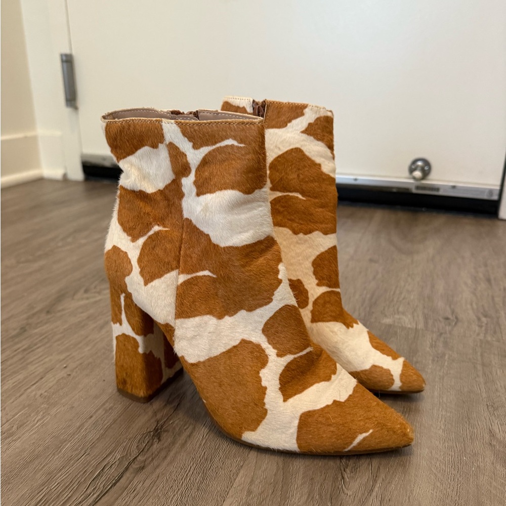 Steve Madden Cow Hide Booties